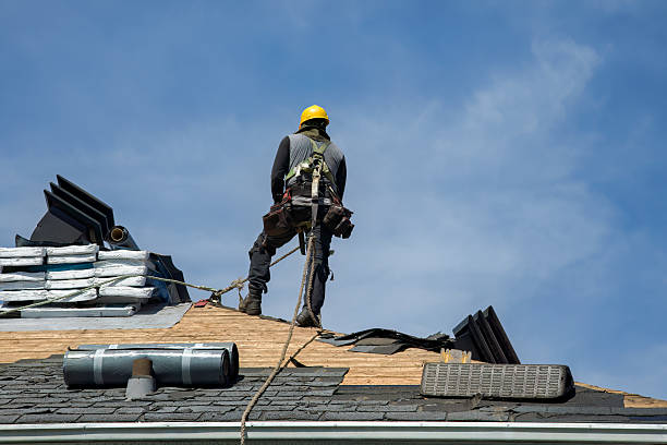 Professional Gutter Installation technician working in Lake City, FL